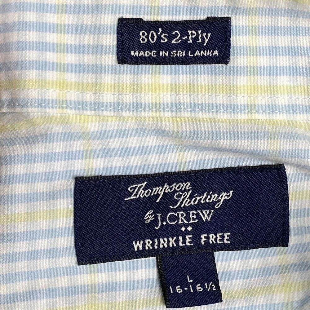 J Crew Academia Shirt Men L‎ Wrinkle Free Classic Fit Smart Thompson Shirtings